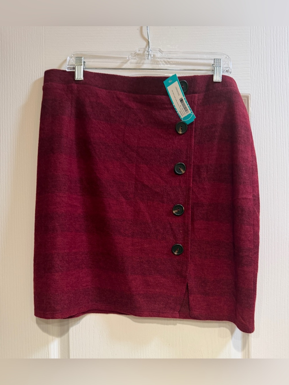 Sienna Button Detail Skirt with Side Slit